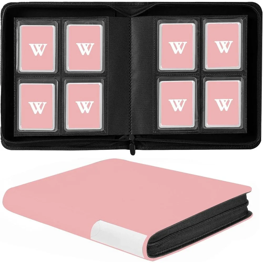 Pokemon Eeveelutions 4 Pocket Engraved PINK Top Loader Binder 128 Cards